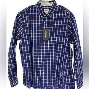 CQR Tactical Series Mens Sz 2XL Blue/White Plaid Button Up Shirt (R39) NWTs